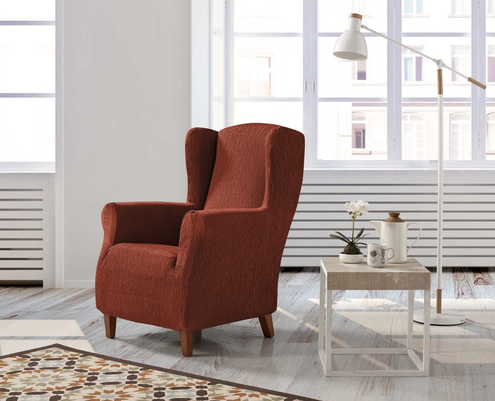 Detalle sillón orejero "Penelope" en ambiente Detalle sillón orejero "Penelope" en ambiente