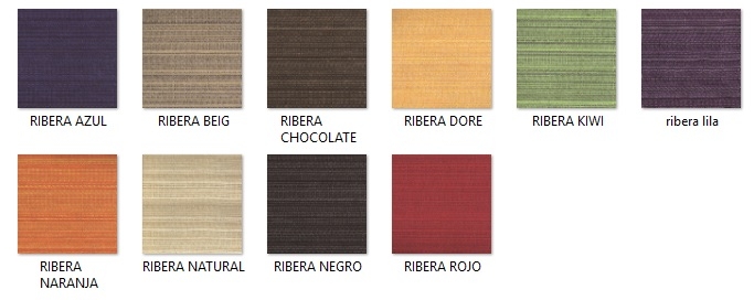 Detalle colores disponibles tejido "Orilla"