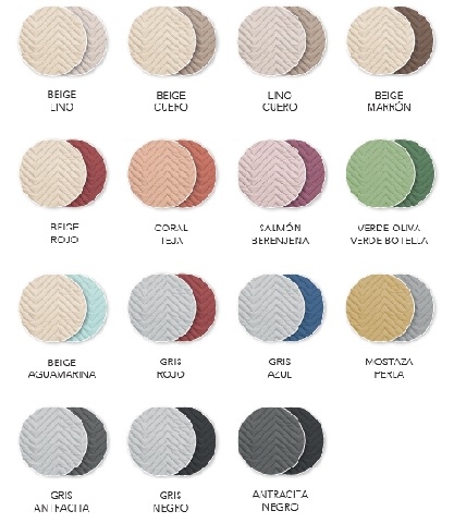 Detalle de colores tejido "Brera" Detalle de colores tejido "Brera"