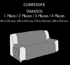 Medidas disponibles funda cubre sof&aacute; "Tabe"
