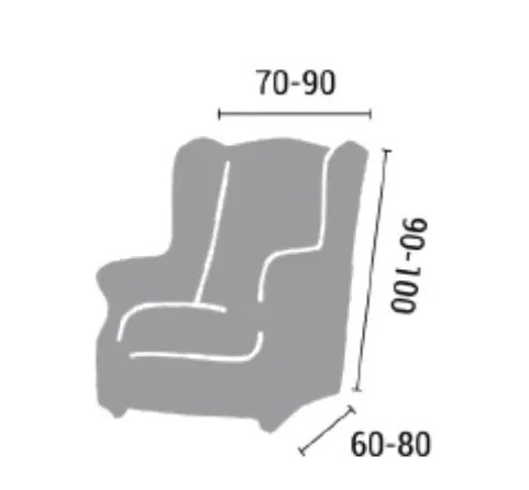 Medidas funda para sillón orejero "Odisea" Medidas funda para sillón orejero "Odisea"