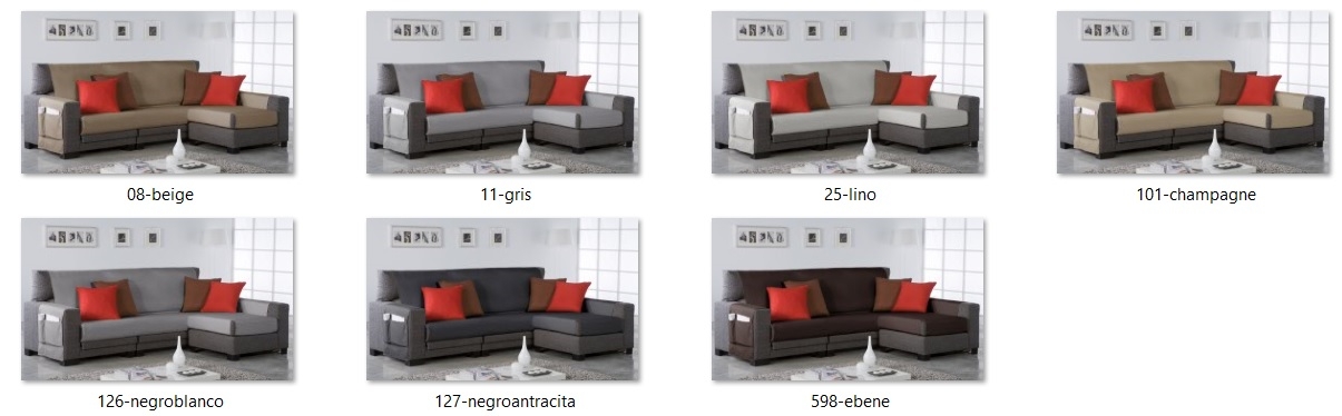 Detalle de colores tejido modelo "Berenice" para chaiselongue Detalle de colores tejido modelo "Berenice" para chaiselongue