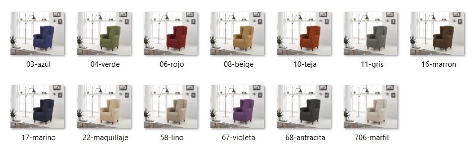 Detalle de colores orejero tejido "Brina" Detalle de colores orejero tejido "Brina"