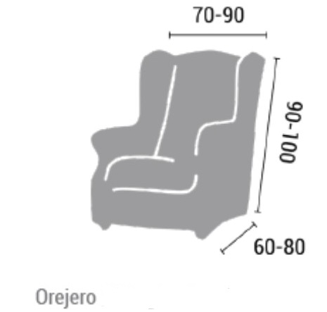 Medidas fundas de sillon orejero "kaelyn"